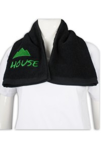 A200 design black sports towel embroidery logo cotton towel supplier    Naimi towel Three layers of gauze towel